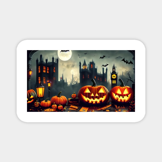 Halloween Pumpkins Magnet by Tee Trendz