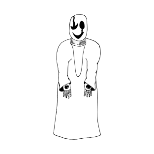 Gaster Undertale Simple Black and White Design T-Shirt