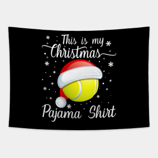 This Is My Christmas Pajama Shirt Tennis Christmas Tapestry