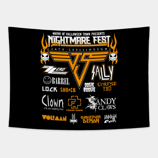 Nightmare Fest - Nightmare Before Music Tapestry by RetroReview