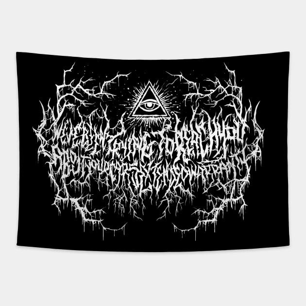 We've Been Trying to Reach You About Your Car's Extended Warranty - Death Metal Logo Tapestry by Brootal Branding