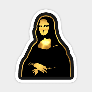 Mona Lisa Gold Magnet