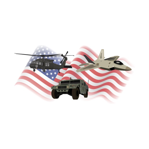 American Military HUMVEE UH-60 F22 by NorseTech