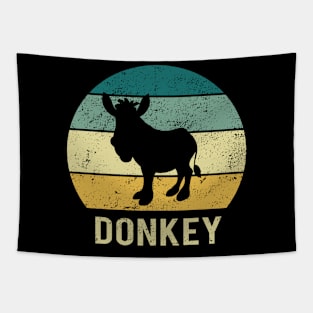 Donkey At Vintage Sunset A Gift For Donkey Lovers Tapestry