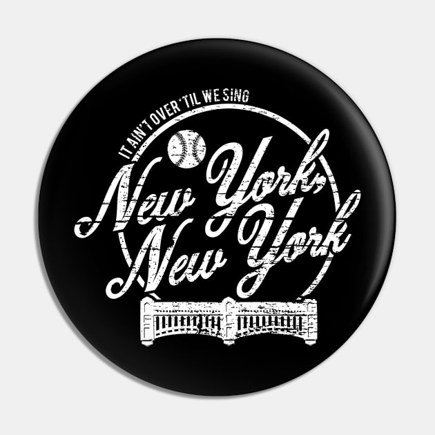 New York New York Distressed Pin by PopCultureShirts