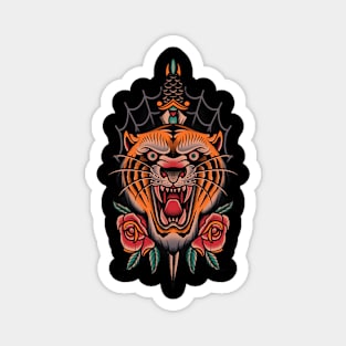 Angry Tiger Japanese Style Magnet