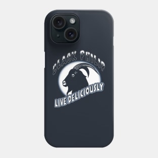 Black Phillip - Live Deliciously - Vintage Cartoon Goat gothic cartoon Phone Case