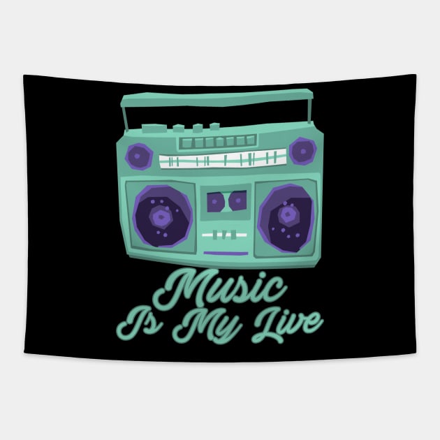 Music Is My Life Tapestry by Bananagreen