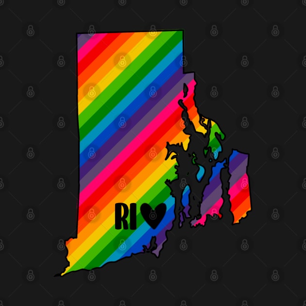 USA States: Rhode Island (rainbow) by LetsOverThinkIt