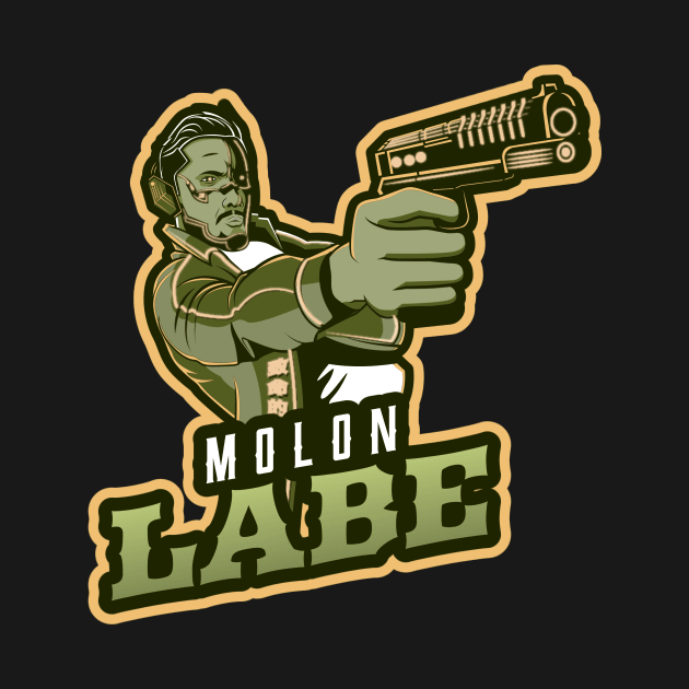 Man's Pointing A Gun | Molon Labe by Mega Tee Store