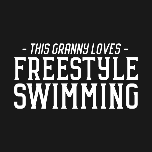 Freestyle Swimmer Granny Design by BlueTodyArt