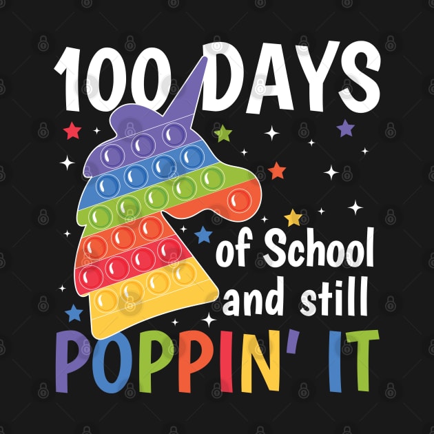 100 Days Of School Unicorn Pop It Kawaii by JaiStore