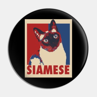 Siamese Cat Pop Art Style Pin