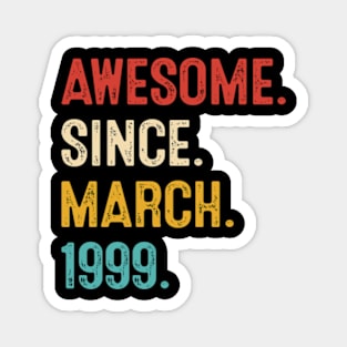 march 1999 vintage birthday retro Magnet