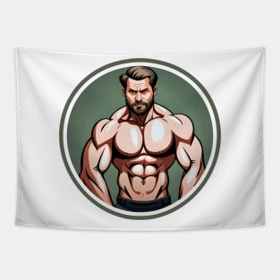Muscular bearded dad Tapestry