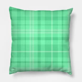 Mint Tartan Plaid Pillow