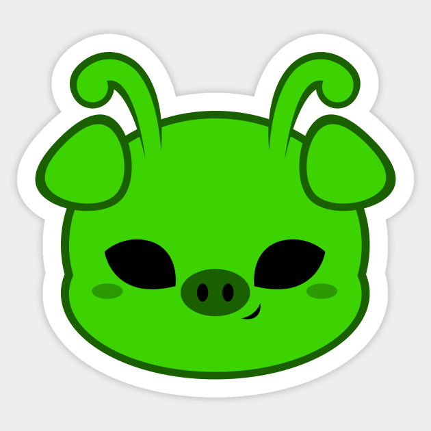 Cute Alien Pig - Pig - Sticker | TeePublic Cute Alien Pig - Pig - Sticker | TeePublic