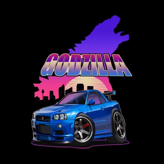 Nissan Skyline R34 Godzilla Design by Aiqkids Design