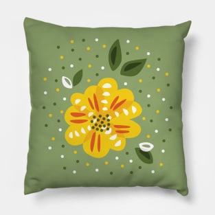 Abstract Primrose Flower Pillow