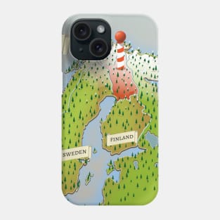 Map Of Lapland Phone Case