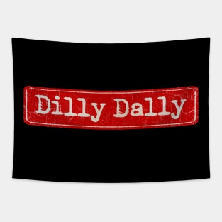 vintage retro plate Dilly Dally Tapestry