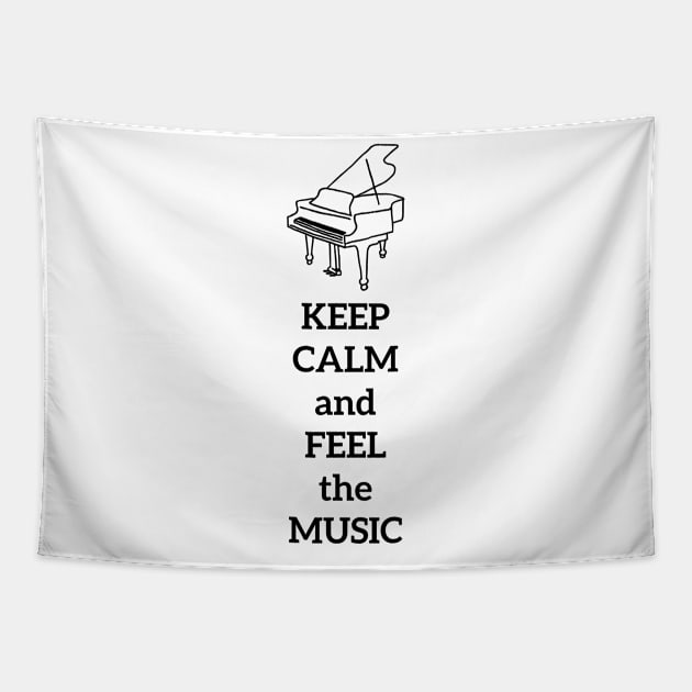 Music Keep Calm piano Tapestry by Wikstroem