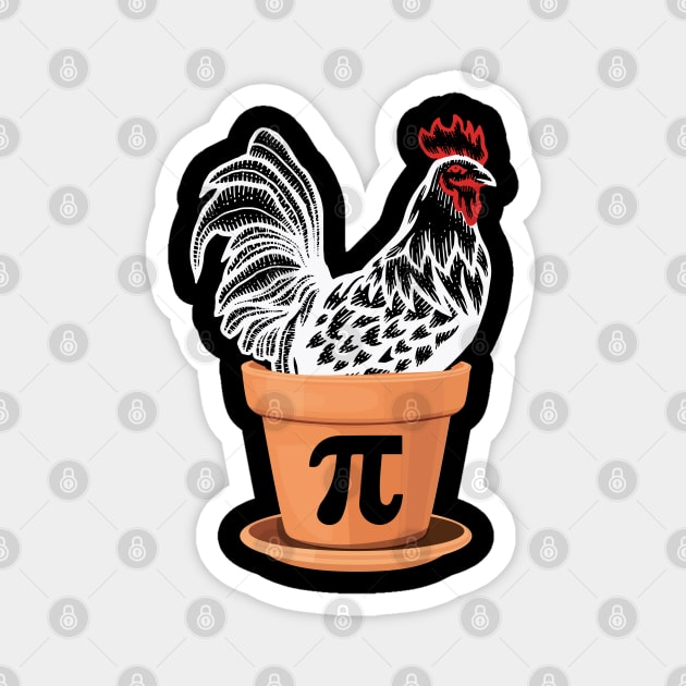 Chicken Pot PI, Maths Gift Magnet by TabbyDesigns