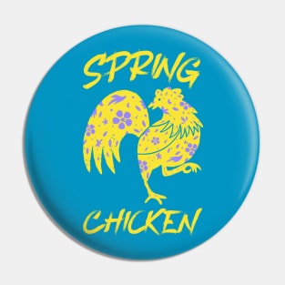 Spring Chicken Gold Design Pin