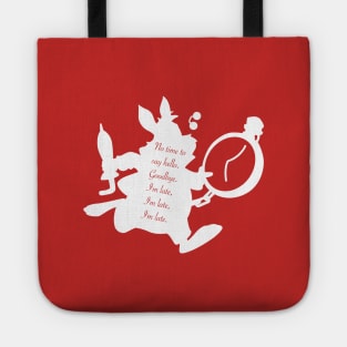 White Rabbit Quote Tote