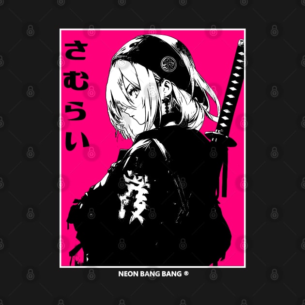 Cyberpunk Girl Samurai Warrior Anime Streetwear by Neon Bang Bang