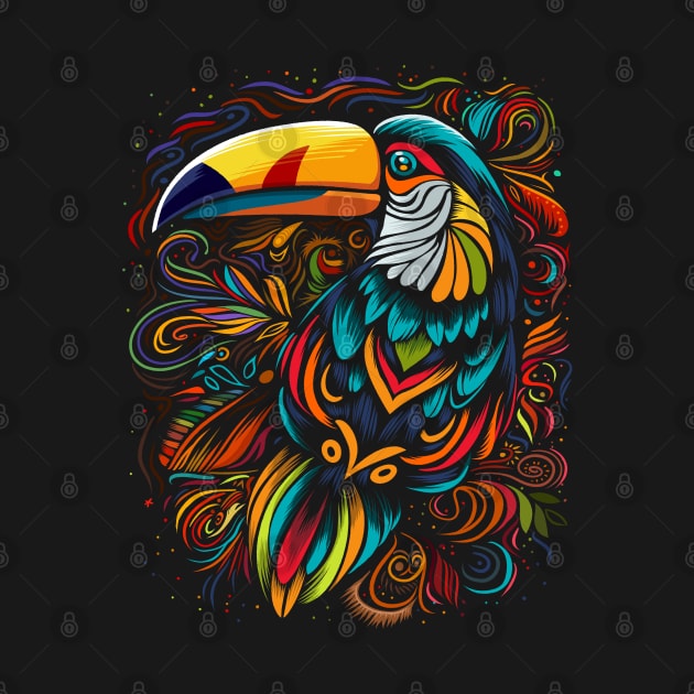 Tropical tribal toucan by albertocubatas