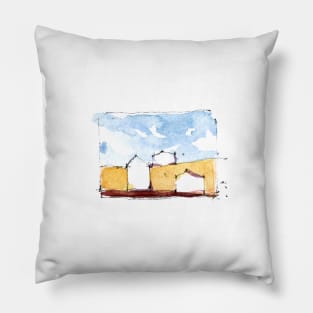 Blue sky and clouds Pillow