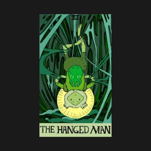 Fern the Human as The Hanged Man tarot by sadnettles