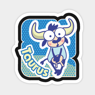 Taurus Colorful Zodiac Sign Cartoon April May Birthday Magnet