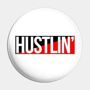 Hustlin' Red Blk Pin