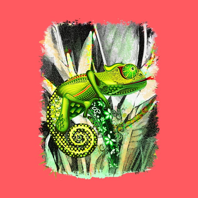 Chameleon Hunter Weird Surreal Animal by BluedarkArt