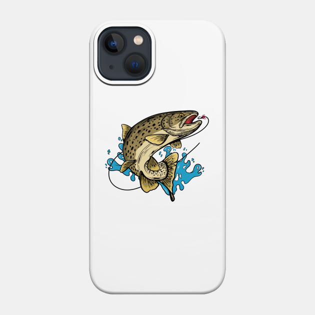 Rainbow Trout Fishing - Fisherman Fly Fishing Gift - Trout Fish - Phone Case