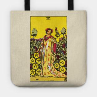 Nine of pentacles tarot card Tote