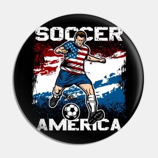 American Soccer Futbol Player Pin