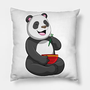 Panda with Bowl Ramen Pillow