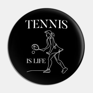 Tennis Playing Girl Pin