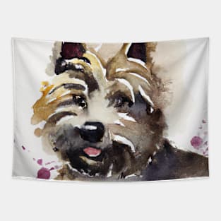 Watercolor Cairn Terrier - Dog Lovers Tapestry