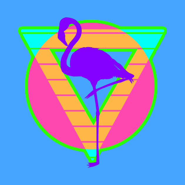 80s Style Flamingo by AlondraHanley