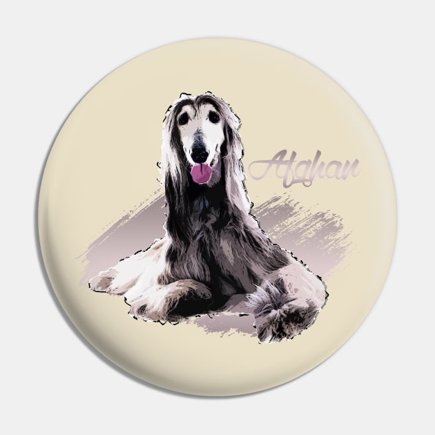 Afghan Hound Pin by Nartissima