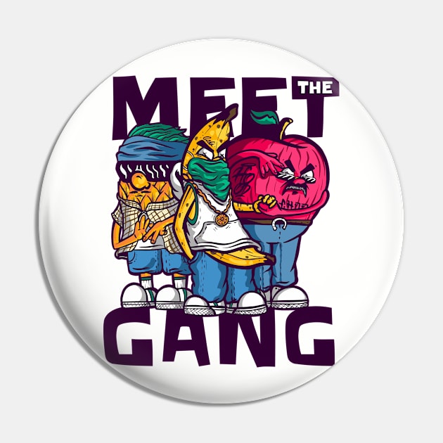 Meet The Gang Vegetable Thugs Pin by DesignsbyBryant