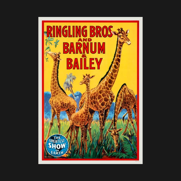 Ringling Bros and Barnum and Bailey USA Vintage Poster by vintagetreasure