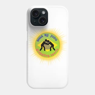 Grappling sport enthusiast logo style design Phone Case