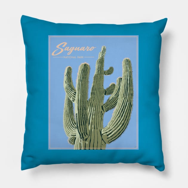 Saguaro National Forest Poster Pillow by OBSUART