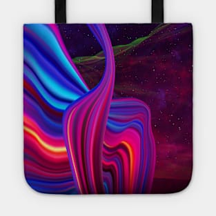 Neon twisted space Tote