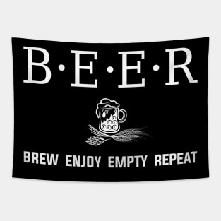 Beer - Brew Enjoy Empty Repeat Tapestry